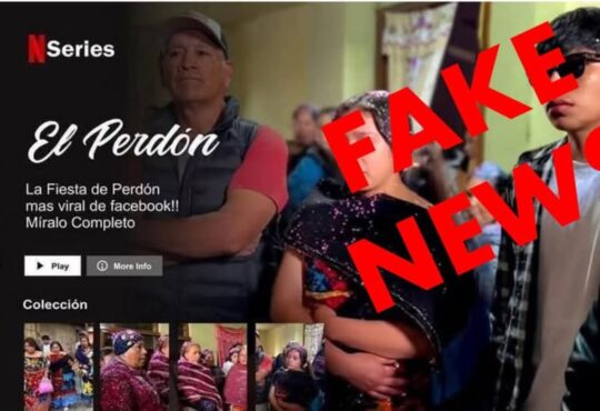***PIE DE FOTOGRAFÍA: Es una de tantas que circulan por la red social, ésta fue tomada de paginas de facebook, le agregamos el símbolo de "fake news, pues de trata de una imagen no real, dicho documental no esta disponible en las plataformas de streaming que aduce.
